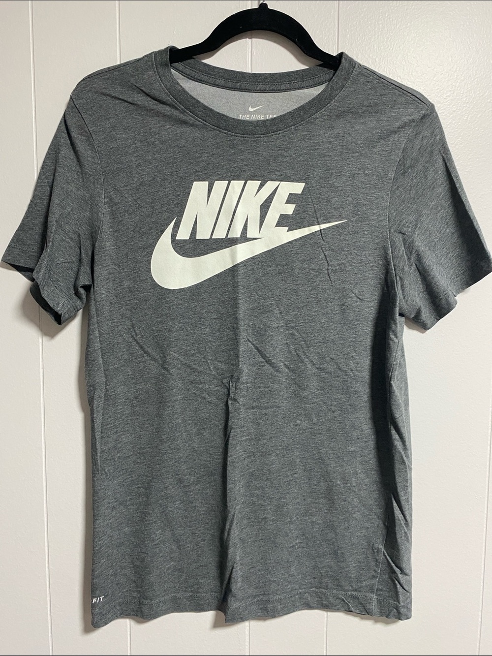 Nike Men's Heather Gray Logo Short Sleeve Tee